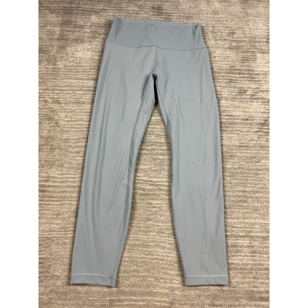 Hyba Leggings Women S Blue Gray High Rise Activewear Waistband Pocket 7/8 Length